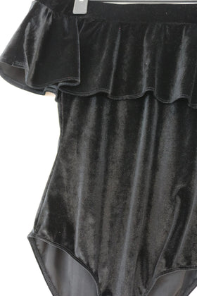 Milla off the shoulder velvet bodysuit - L - 0