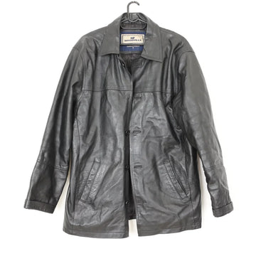 Vintage black genuine leather jacket - M