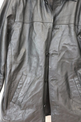 Vintage black genuine leather jacket - M - 0