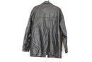 Vintage black genuine leather jacket - M-5