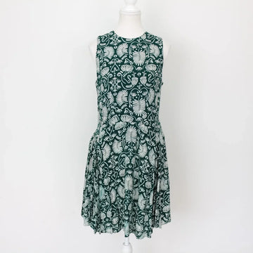 H&M Vintage Crisp Green & White Mini Dress – Lightweight Casual Everyday Style | Size 8 | Pre-Loved