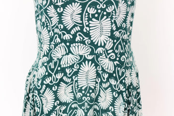 H&M Vintage Crisp Green & White Mini Dress – Lightweight Casual Everyday Style | Size 8 | Pre-Loved - 0
