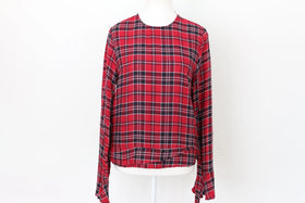 Woolies plaid winter blouse - 10 - 0