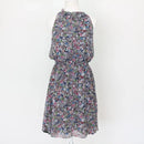 H&M Black and floral halterneck dress - 6-1