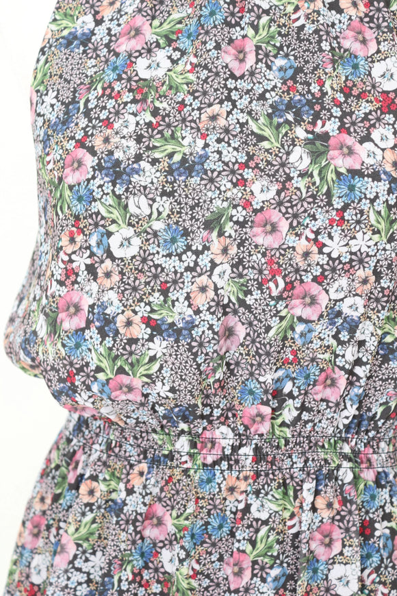 H&M Black and floral halterneck dress - 6