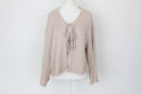 YDE Beige tie-up 3/4 sleeve jersey - M-2