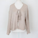 YDE Beige tie-up 3/4 sleeve jersey - M-1