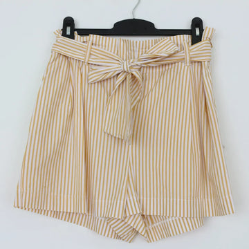 Poetry Vintage Yellow & White Striped Shorts – Casual Breezy Summer Bottoms | Size 10 | Pre-Loved