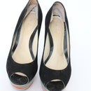 Luella Black Suede & Rainbow Open-Toe Heels – Size 4-2