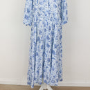 Home Grown Africa Blue & White Maxi Dress – Size M-3