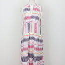 YDE White Trapeze Dress with Neon Stitching – Size M-1