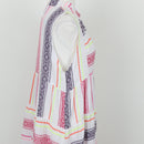 YDE White Trapeze Dress with Neon Stitching – Size M-6