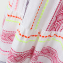 YDE White Trapeze Dress with Neon Stitching – Size M-7
