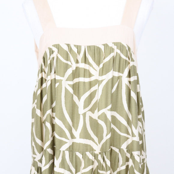 YDE Sage & Cream Maxi Dress | Size S
