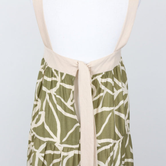 YDE Sage & Cream Maxi Dress | Size S