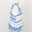 YDE White & Blue Trapeze Maxi Dress | Size M-2