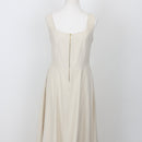 YDE Cream Midi Dress with Gold Zip | Size M-1