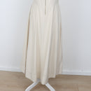 YDE Cream Midi Dress with Gold Zip | Size M-4