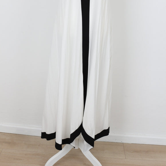 YDE White & Black Strappy Midi Dress | Size S