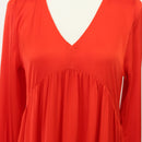 YDE Bright Red Satin Trapeze Dress | Size M-2