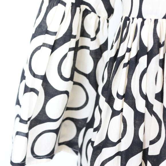 YDE Black & Cream Trapeze Maxi Dress | Size M
