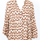 YDE Brown & Beige Trapeze Dress | Size M-2