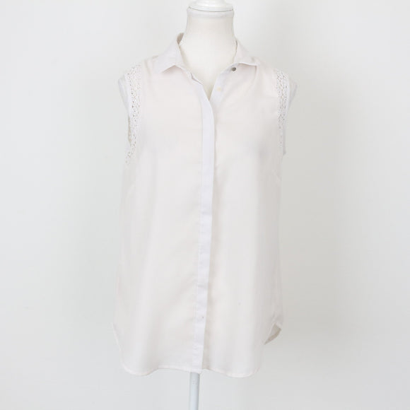 Woolworths White Chiffon Blouse | Size 10