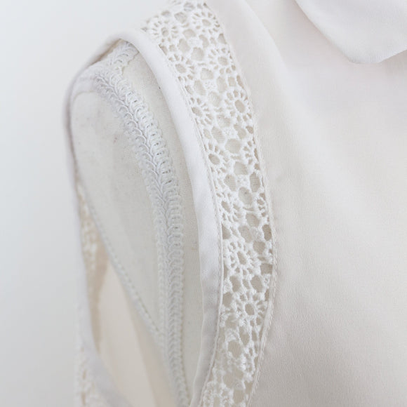 Woolworths White Chiffon Blouse | Size 10