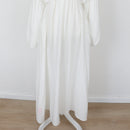 YDE Cream Long Sleeve Maxi Dress with Tie | Size M-3