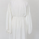 YDE Cream Long Sleeve Maxi Dress with Tie | Size M-4
