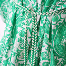 YDE Green & White Button-Up Mini Dress | Size M-2