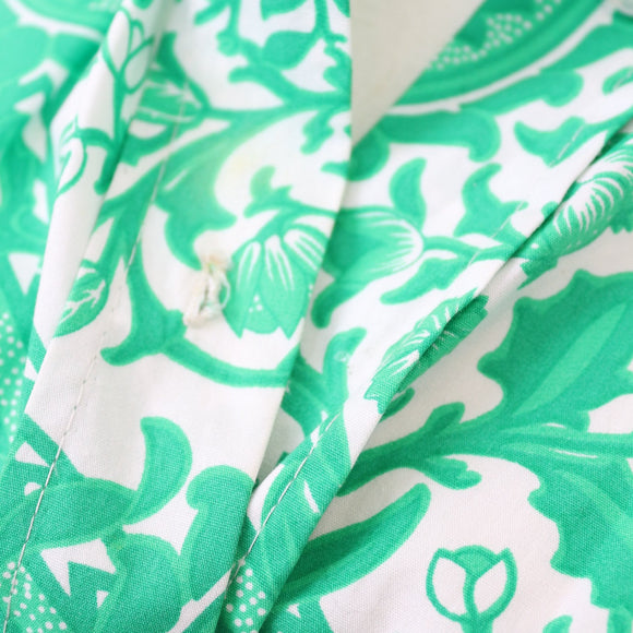 YDE Green & White Button-Up Mini Dress | Size M