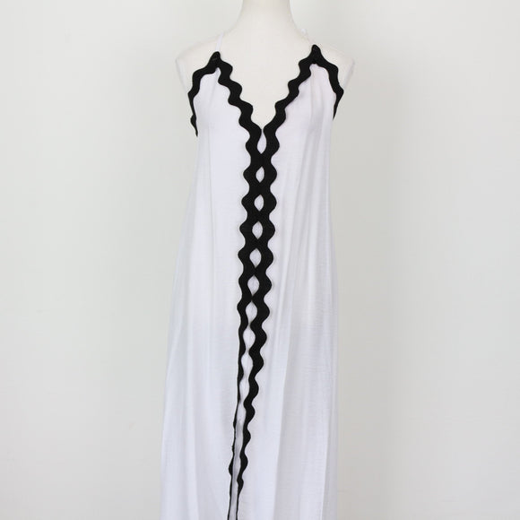 YDE Black & White Strappy Maxi Dress | Size M