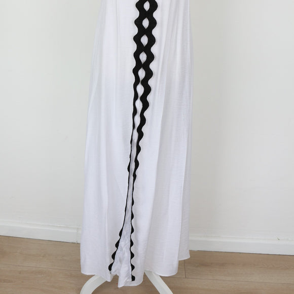 YDE Black & White Strappy Maxi Dress | Size M