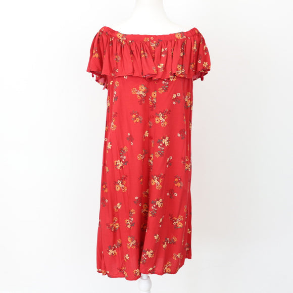 Refinery Red Off-the-Shoulder Dress | Size 10