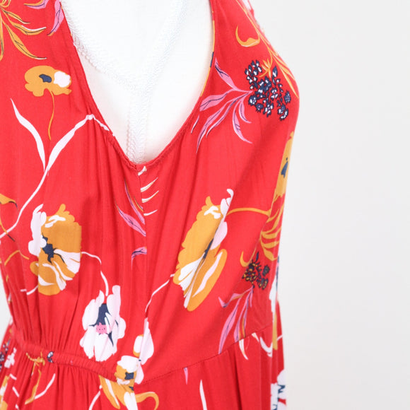 Rare Earth Red Floral Button-Up Dress | Size 10
