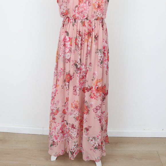 Truworths Pink Floral Formal Maxi Dress | Size 36