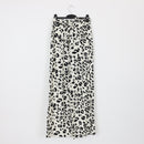 YDE Black & White Leopard Print Wide-Leg Linen Pants | Size M-1