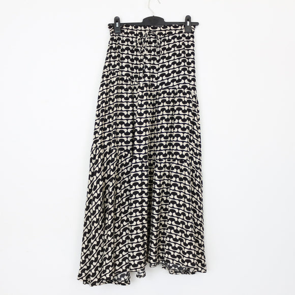 YDE Black & Cream Maxi Skirt | Size M
