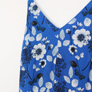Mango Electric Blue & White Floral Jumpsuit | Size M-3