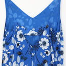 Mango Electric Blue & White Floral Jumpsuit | Size M-2