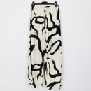 YDE Black & White Linen Wide-Leg Pants | Size M-1