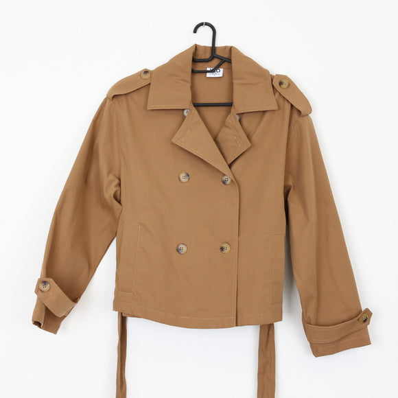 YDE Tan Cropped Trench Coat | Size M