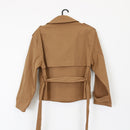 YDE Tan Cropped Trench Coat | Size M-2