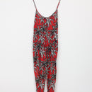 Mango Red Tropical Print Jumpsuit | Size M-1