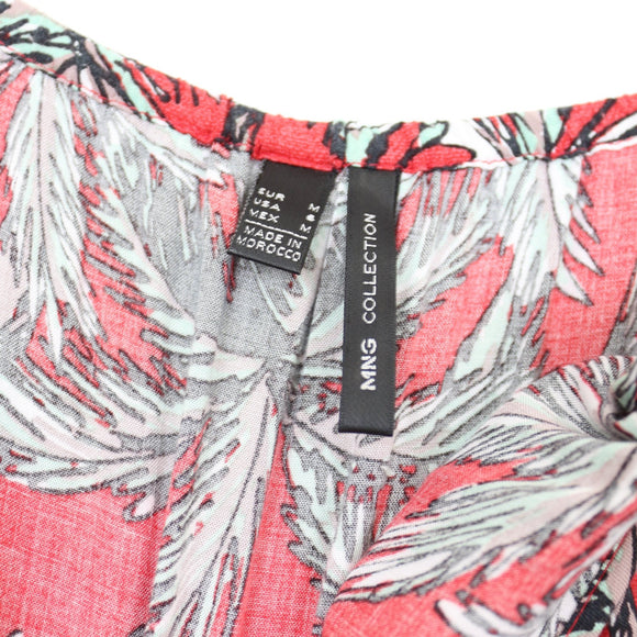Mango Red Tropical Print Jumpsuit | Size M