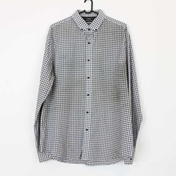 Country Road Black & White Plaid Shirt | Size L