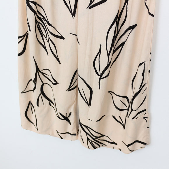 YDE Cream & Black Printed Linen Pants | Size L