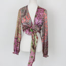 YDE Bohemian Cropped Wrap Top | Size L-1