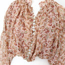 YDE Pink Chiffon Button Blouse | Size M-3